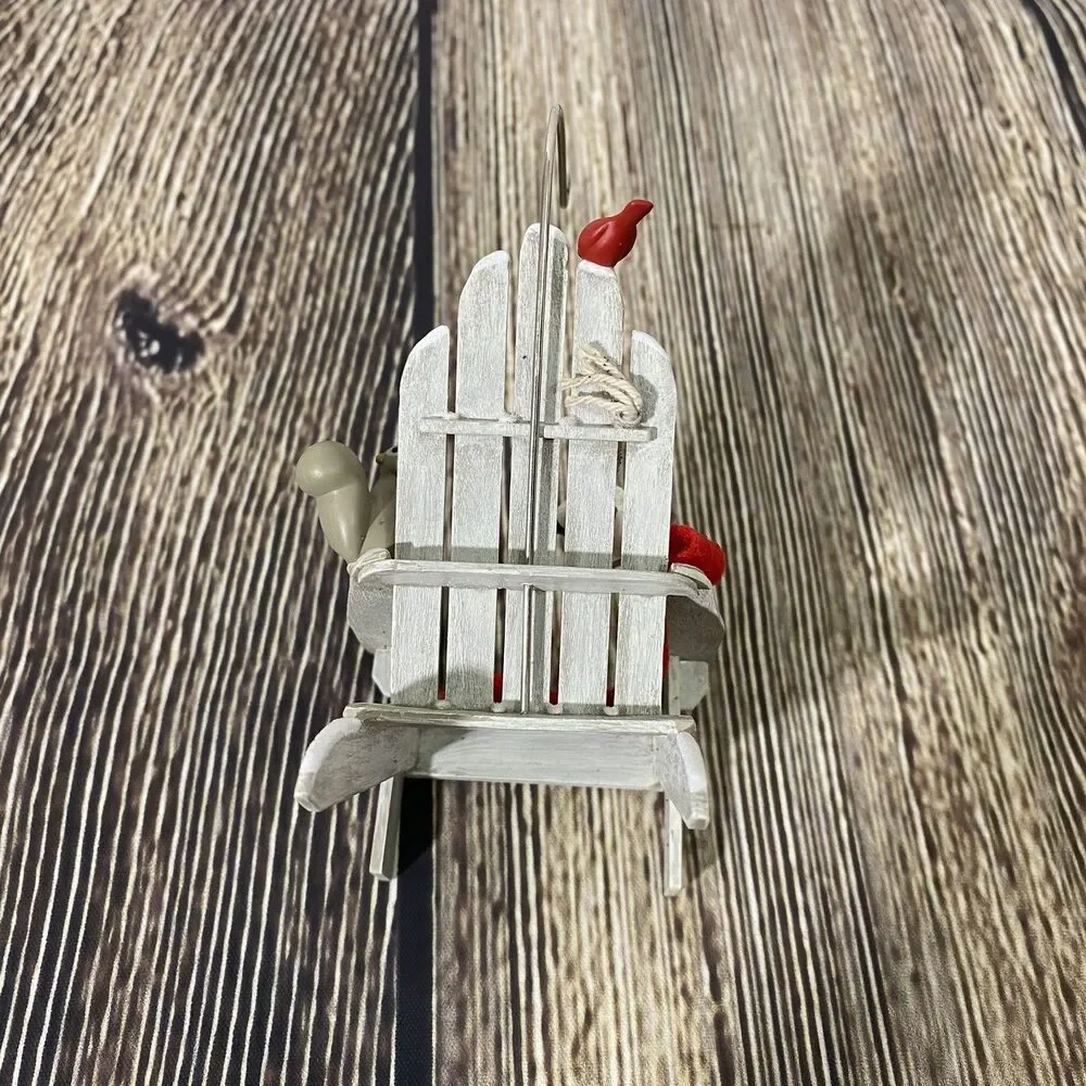 2006 Hallmark Keepsake 'A Winter Perch' Holiday Ornament Adirondack Chair